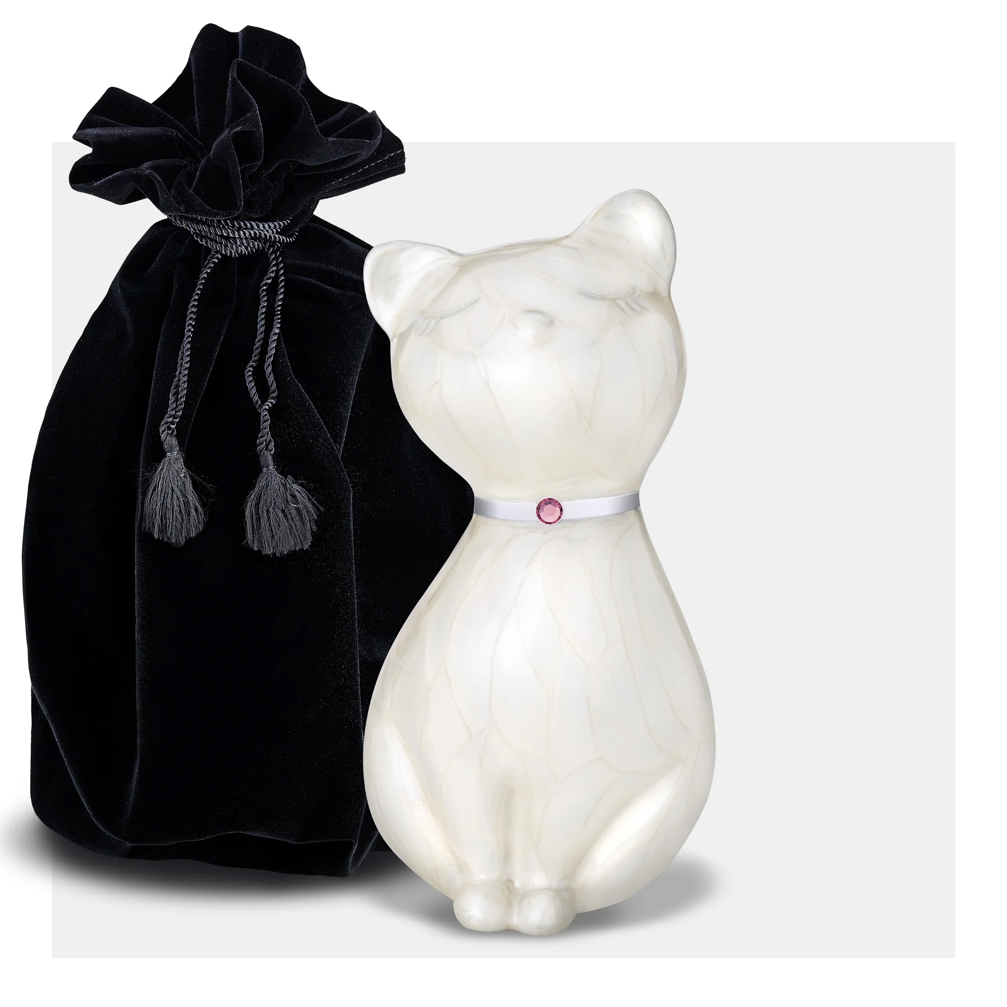 Urna blanca en forma de gato %282%29