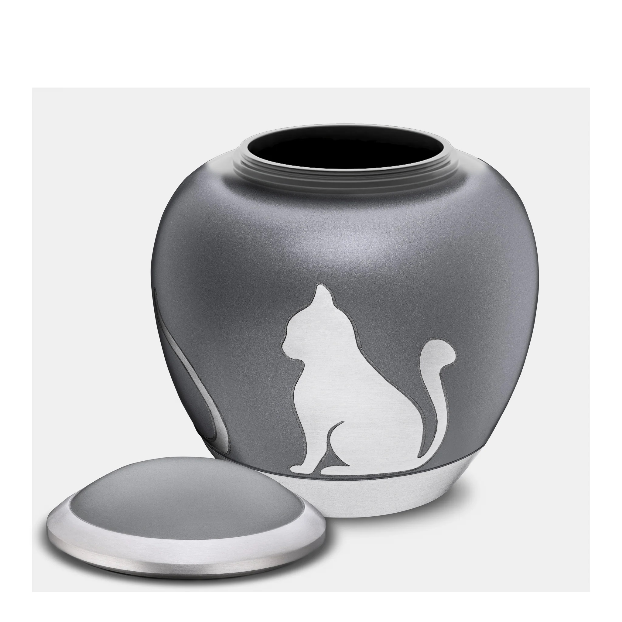 Urna gris de gatos mediana %281%29