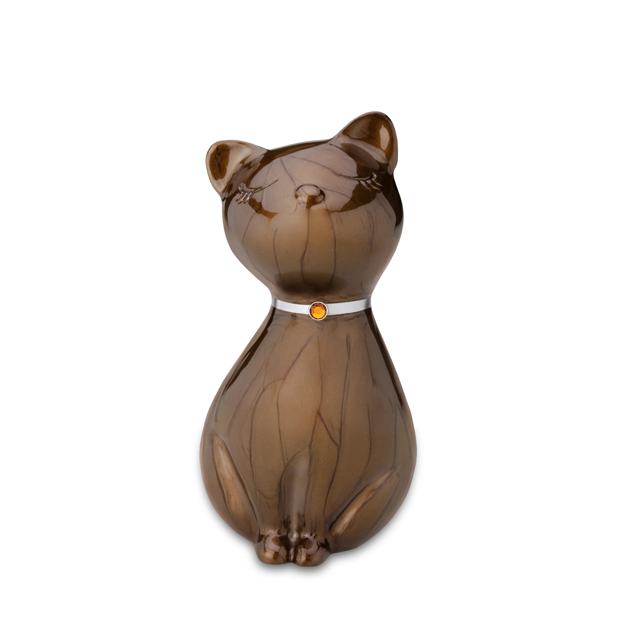 Urna bronce en forma de gato