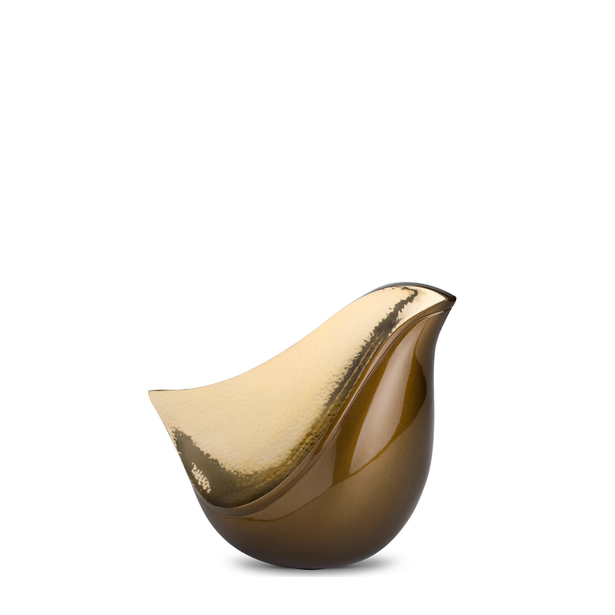 Urna bronce en forma de ave