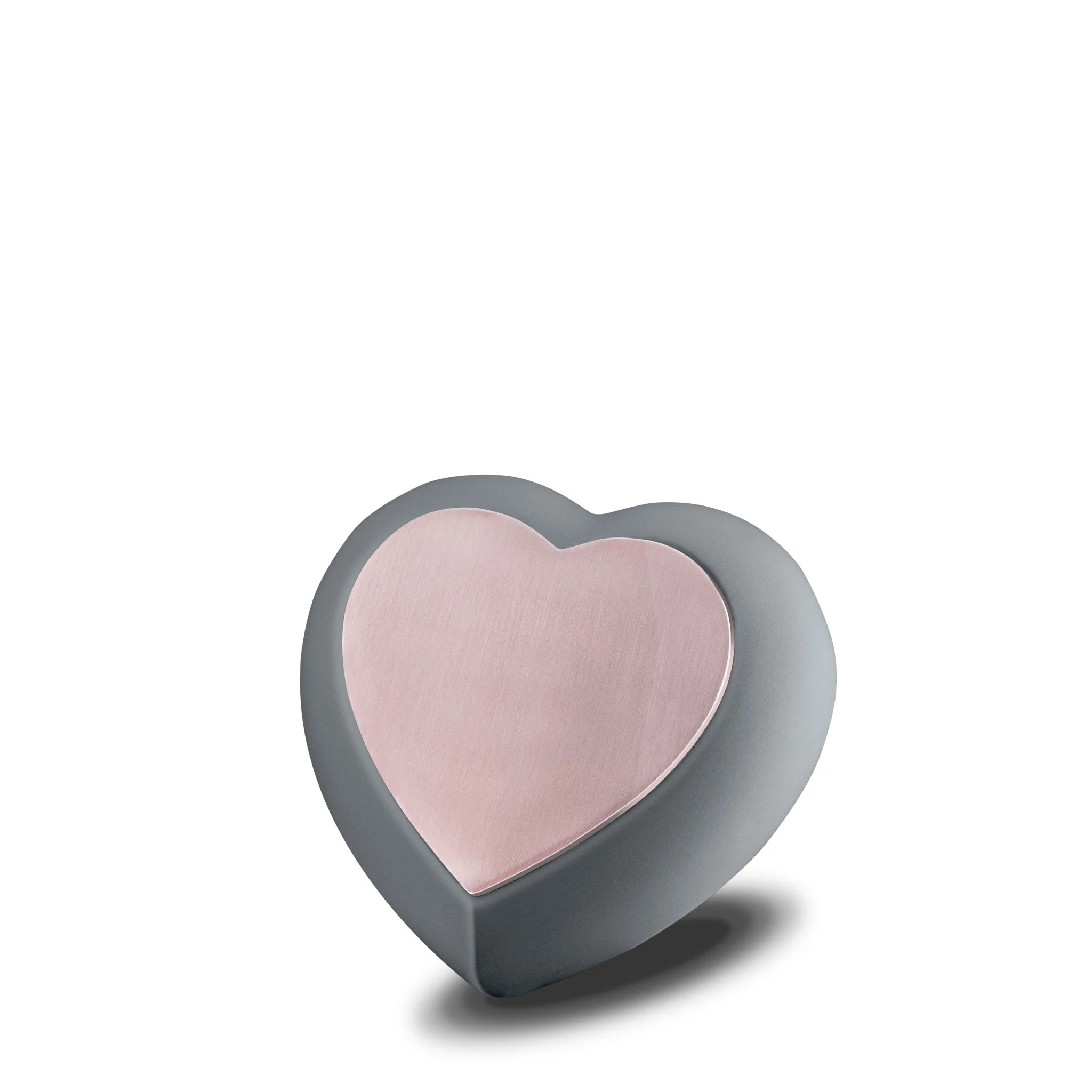 Urna gris con rosado en forma de corazon peque%c3%91a