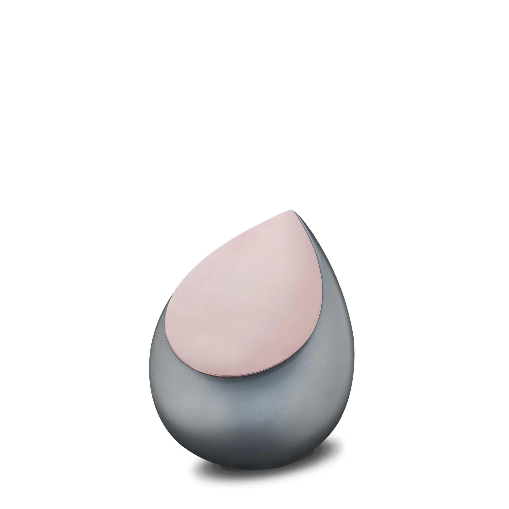 Urna gris con rosado en forma de gota peque%c3%91a