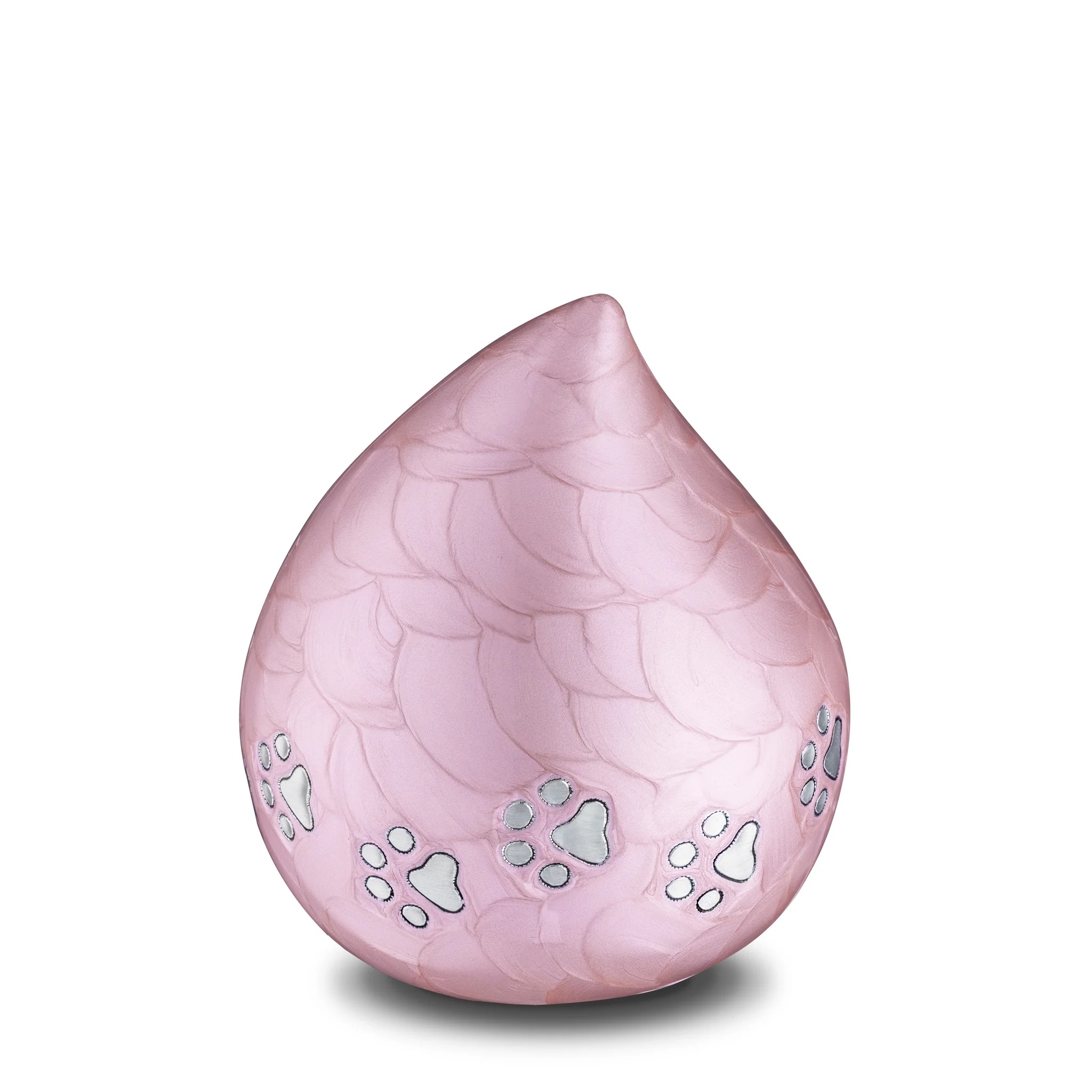 Urna rosa en forma de gota para mascota