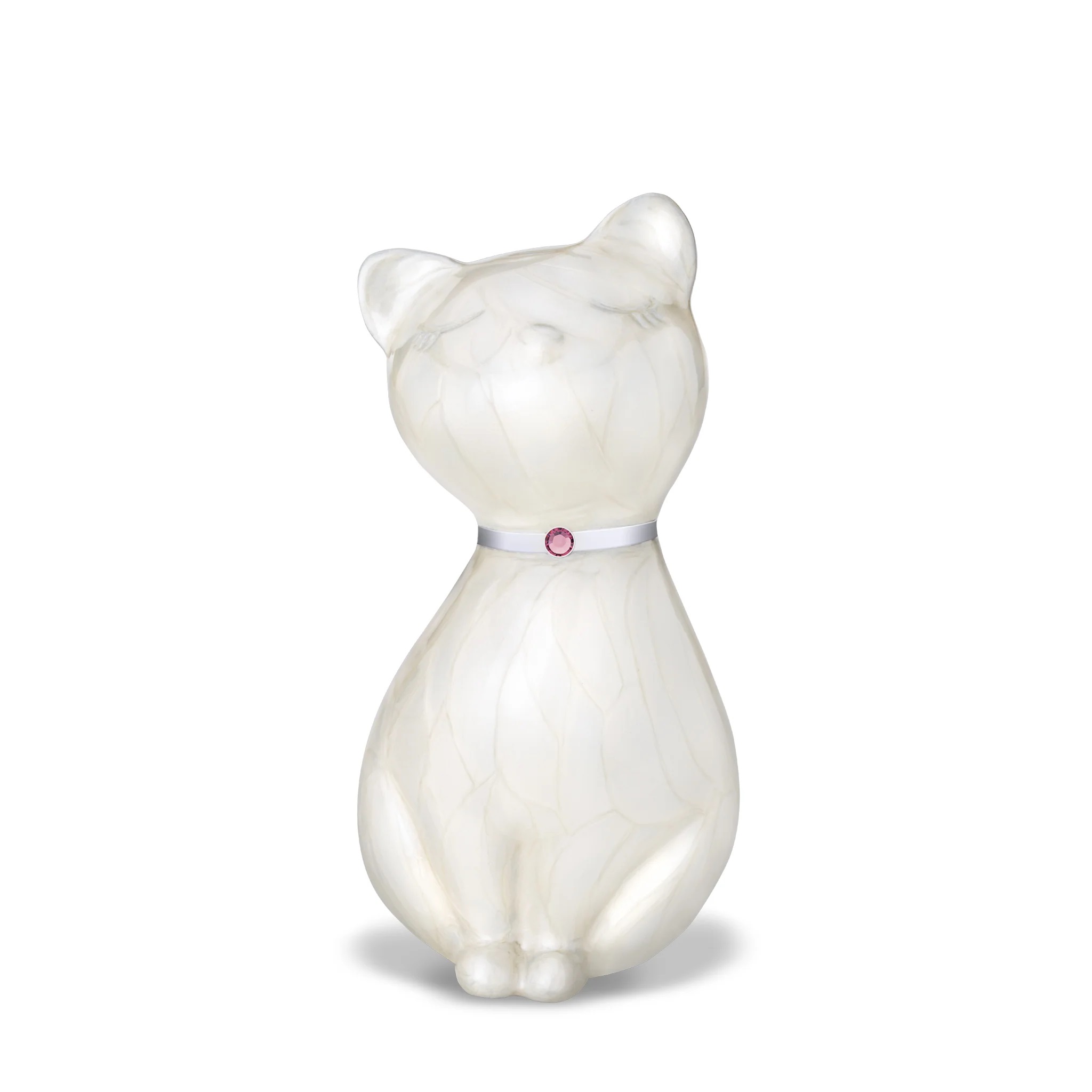 Urna blanca en forma de gato %283%29