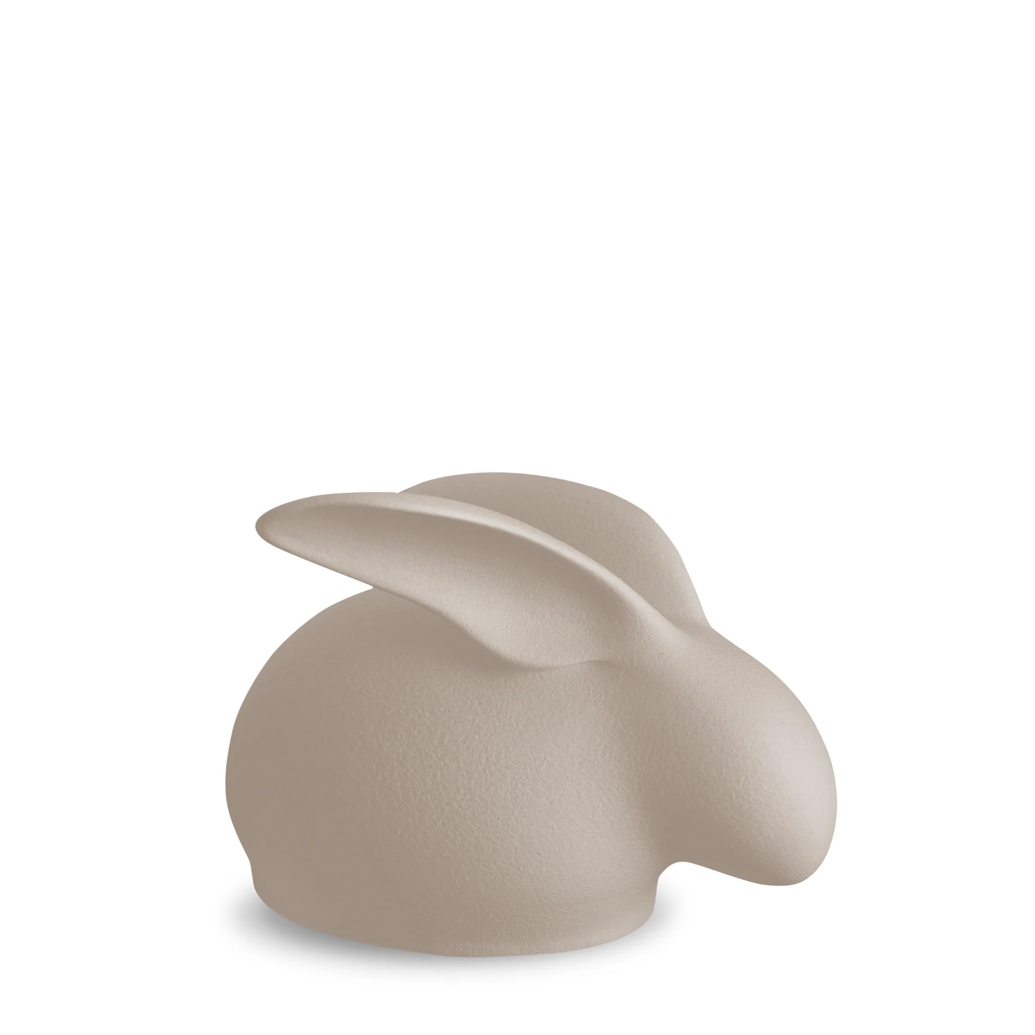 Urna beige de porcelana en forma de conejo